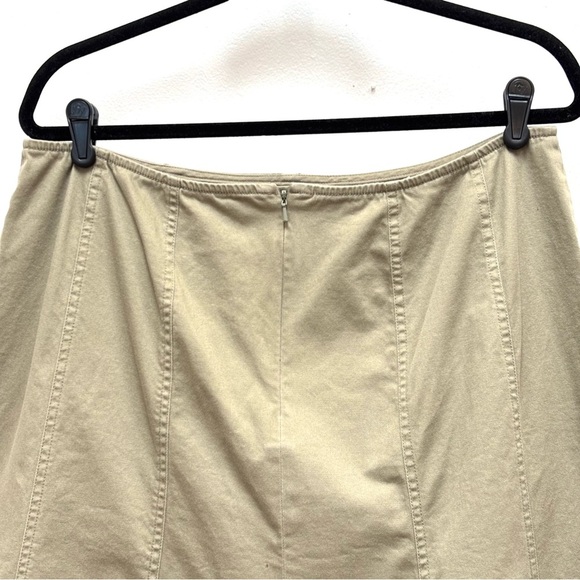 Vintage Sigrid Olsen Embroidered A Line Midi Skirt Boho Olive Army Green Size 14 - Picture 6 of 11